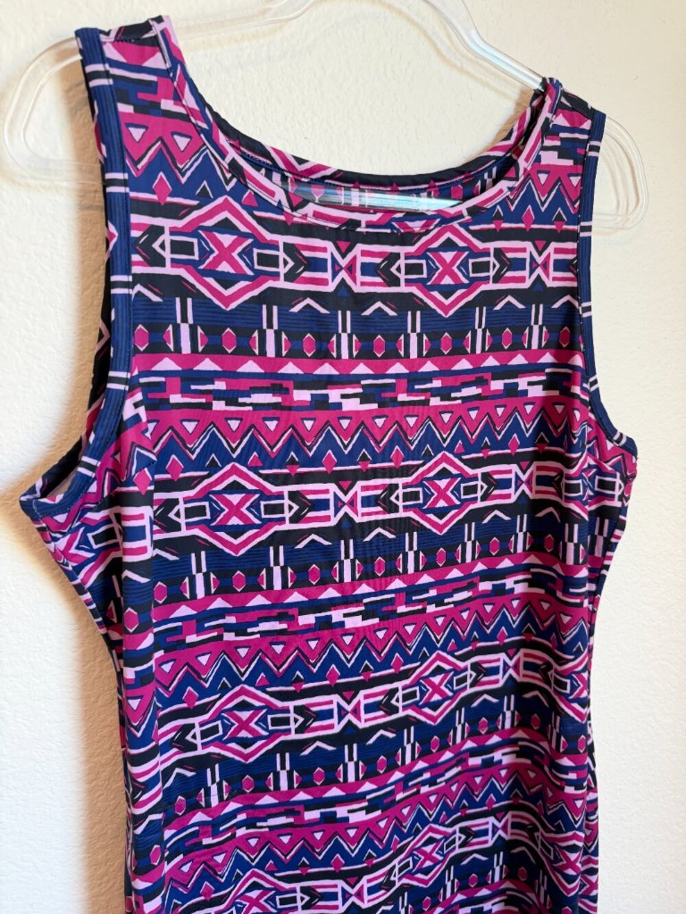 Columbia Chill River Dress XL Purple Pink Geometric Aztec Print - Picture 3 of 8